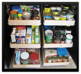 "Create a Pantry" Sliding Shelf Option, by Gliding Shelf